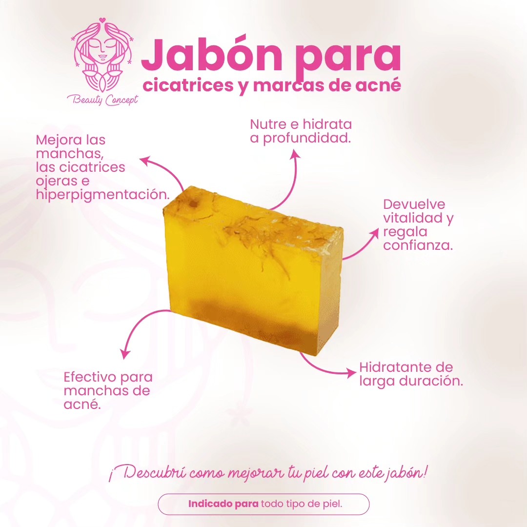 JABON BLANQUEADOR PARA AXILAS, ENTREPIERNAS, ACNE, MANCHAS, CUELLO, ESPALDA