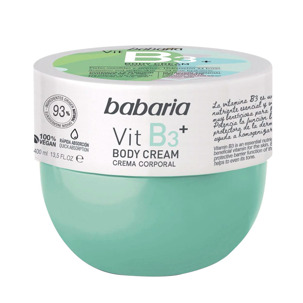 CREMA CORPORAL BABARIA VITAMINA B3 400 ML