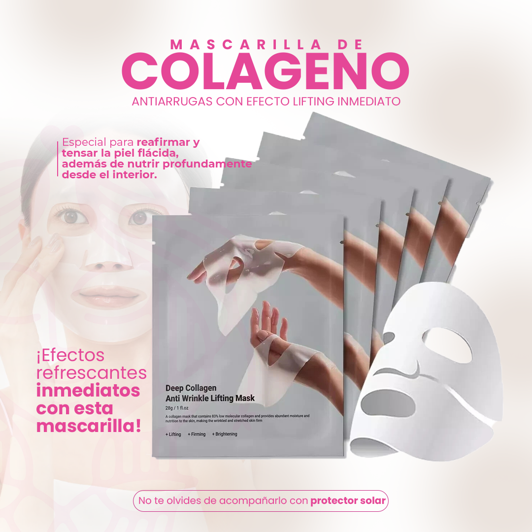 Mascarilla facial de colágeno soluble (reabsorbibles)