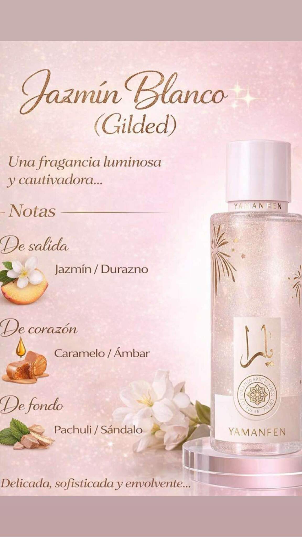 Body Splash con Glitter  Blanco 