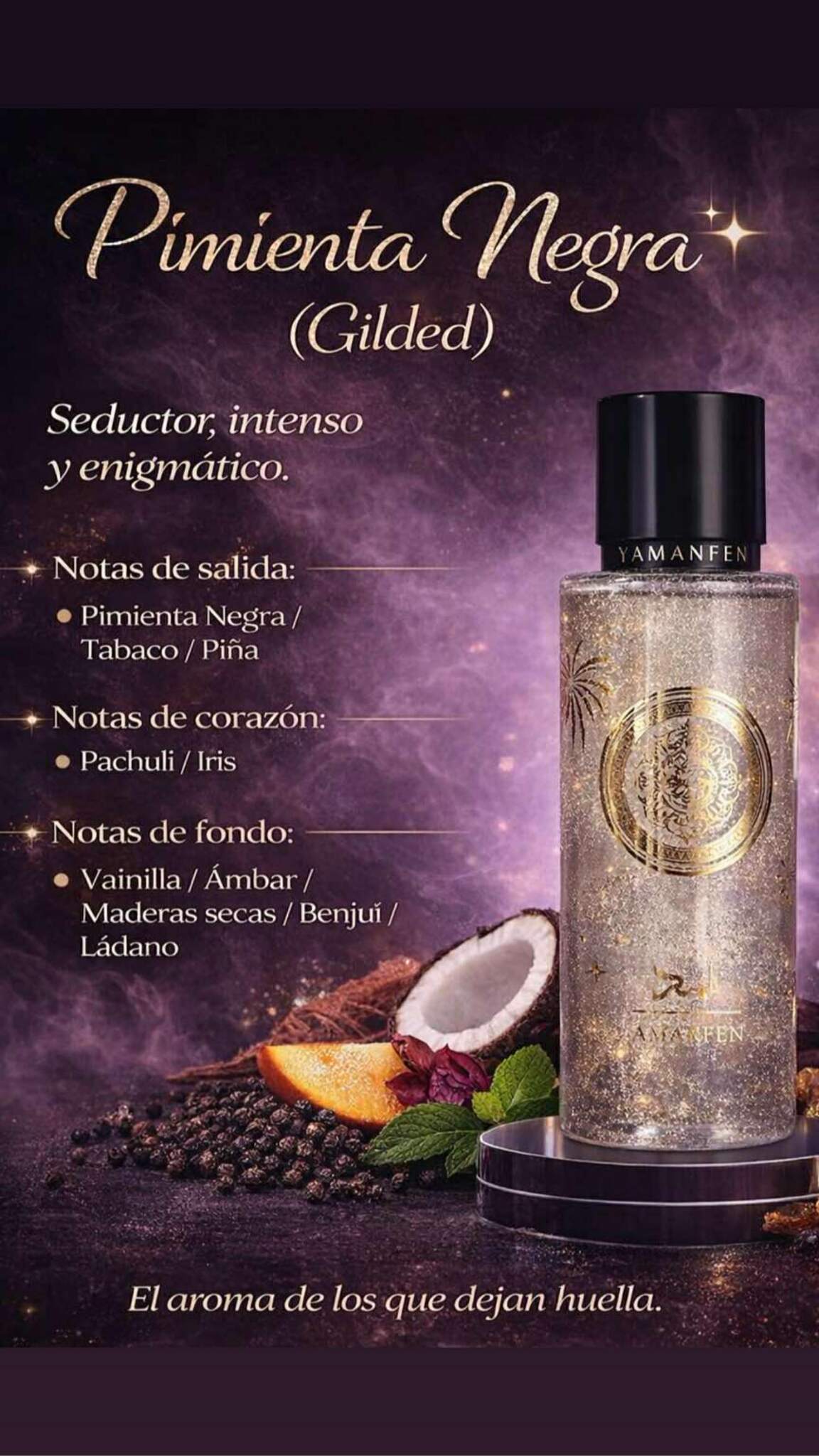 Body Splash con Brillo Pimienta Negra 