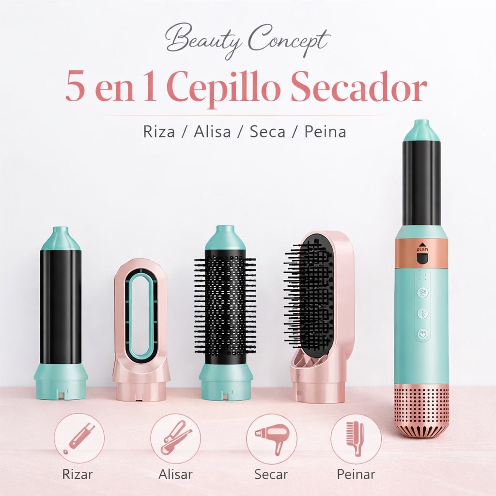  5 en 1 Cepillo Secador Profesional 