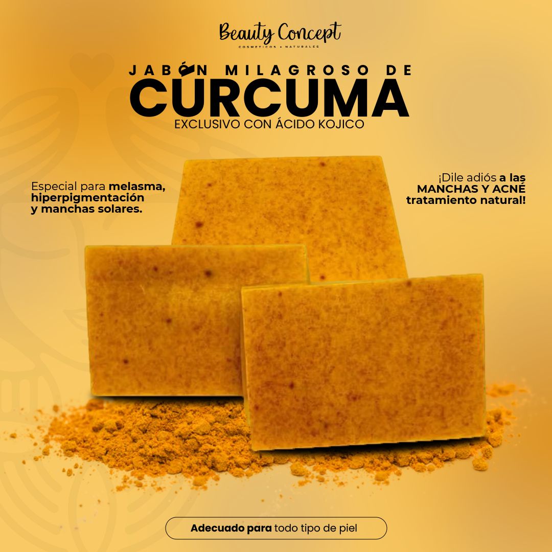 Jabon de Curcuma y Acido Kojico